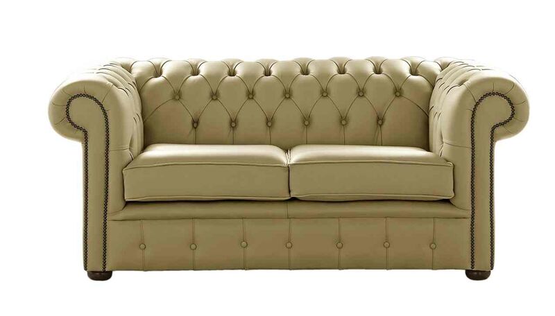 Product photograph of Chesterfield 2 Seater Shelly Golders Green Leather Sofa Settee from Designer Sofas 4U