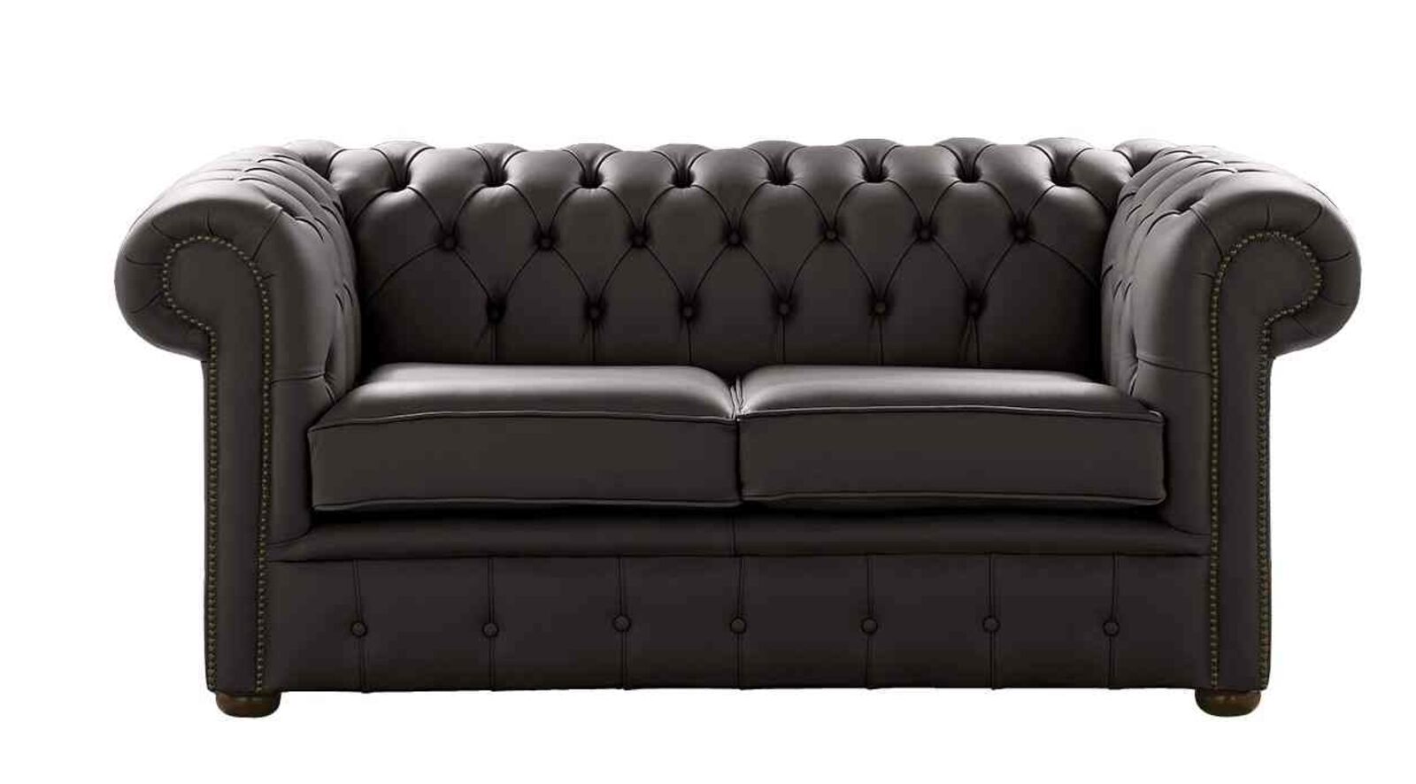 Product photograph of Chesterfield 2 Seater Shelly Havannah Leather Sofa Settee from Designer Sofas 4U