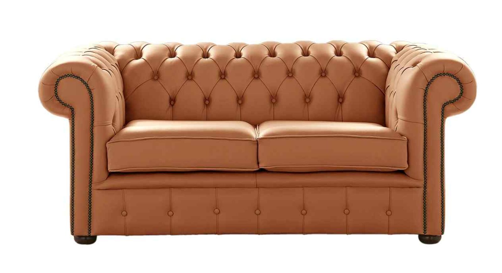 Product photograph of Chesterfield 2 Seater Shelly Saddle Leather Sofa Settee from Designer Sofas 4U