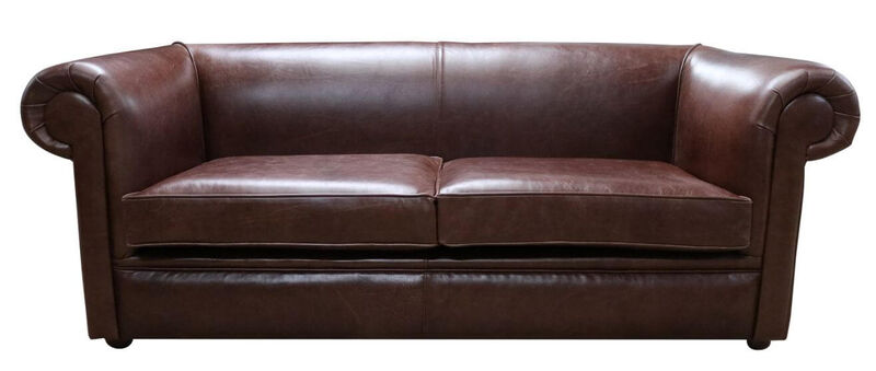 Product photograph of Chesterfield 1930 3 Seater Settee Old English Hazel Leather Sofa from Designer Sofas 4U