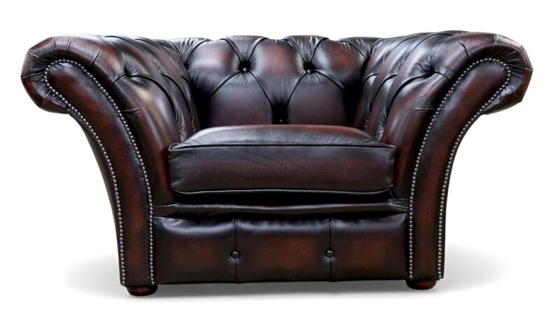Duchess Chesterfield Club Chair Antique Rust Leather
