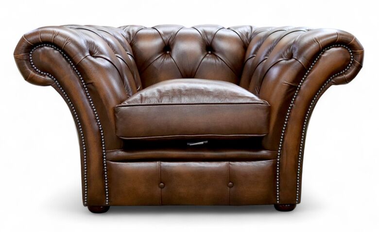 Duchess Chesterfield Club Chair Antique Tan Leather