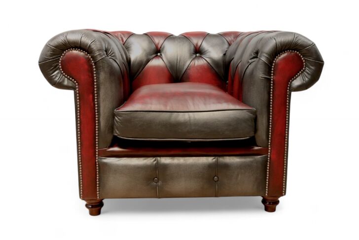 SPECIAL OFFER Duke Chesterfield Patchwork Devil Club Chair Antique Leather