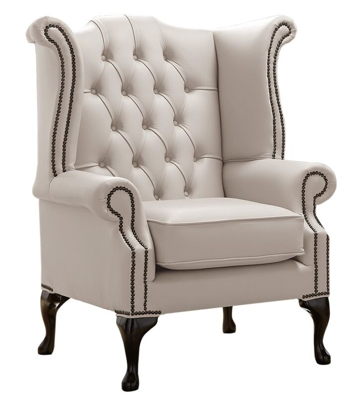 Product photograph of Chesterfield Queen Anne High Back Wing Chair Shelly Rice Amp Hellip from Designer Sofas 4U
