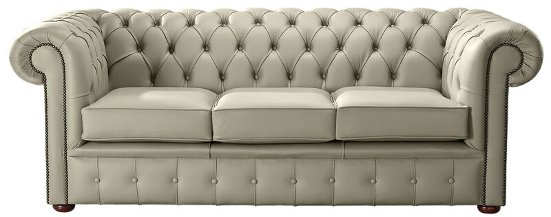 Product photograph of Chesterfield Handmade Leather Shelly Ash 3 Seater Sofa Settee from Designer Sofas 4U