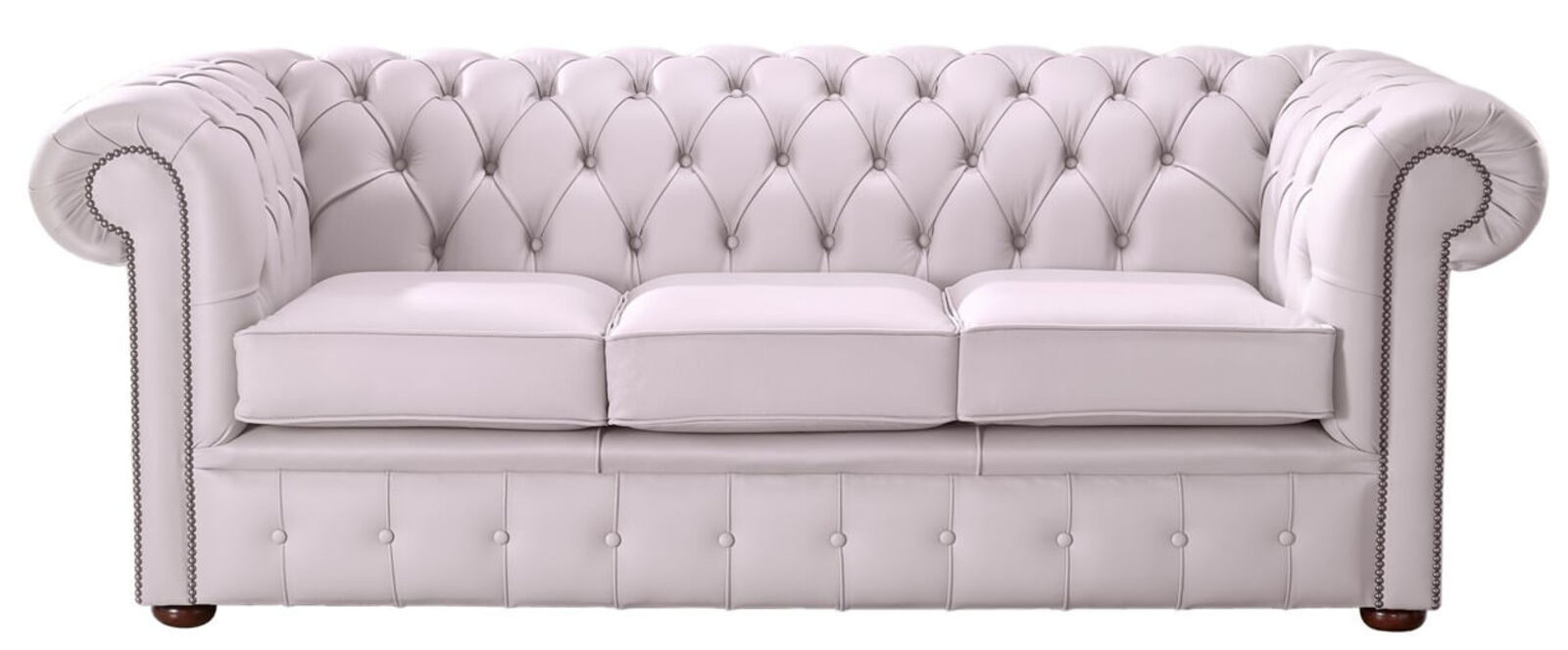 Product photograph of Chesterfield Handmade Leather Shelly Blossom 3 Seater Sofa Settee from Designer Sofas 4U