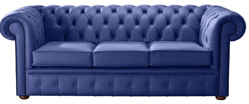Product photograph of Chesterfield Handmade Leather Shelly Deep Ultramarine Blue Amp Hellip from Designer Sofas 4U