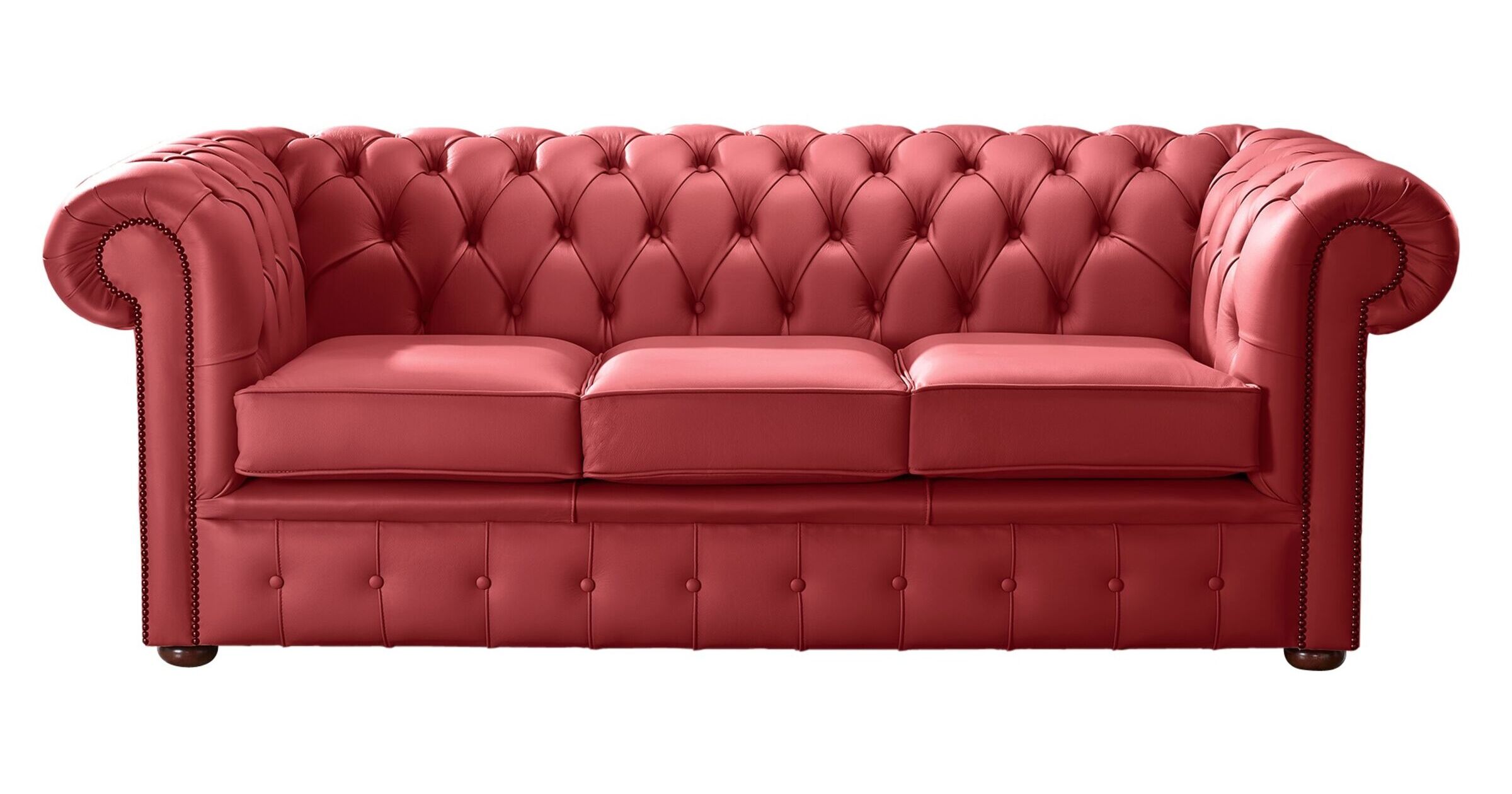 Artisan Excellence Handmade Poppy Red Chesterfield Sofa