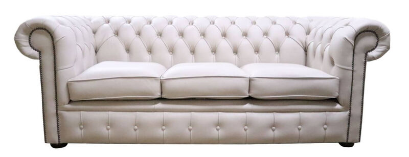 Product photograph of Chesterfield 3 Seater Grove Leather Sofa from Designer Sofas 4U
