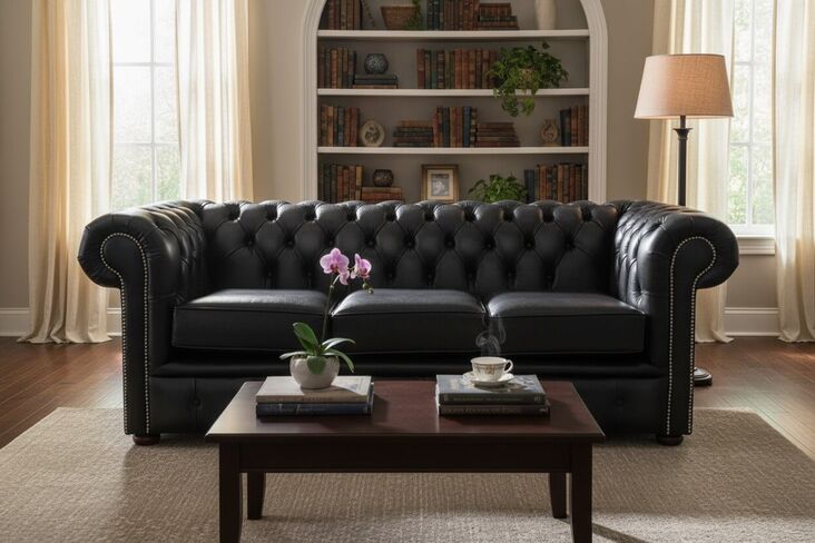 Chesterfield Handmade 3 Seater Sofa Antique Grey Real Leather