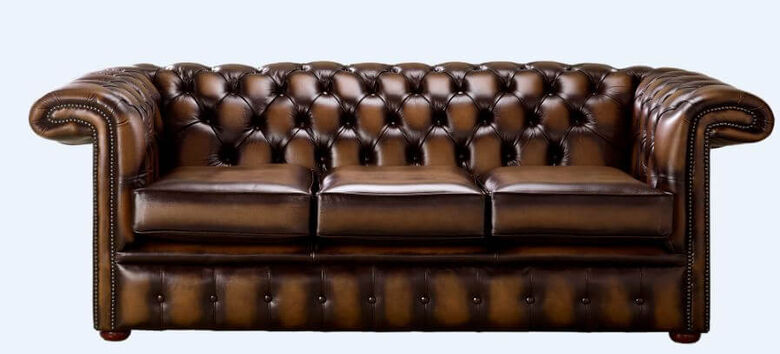 Chesterfield 1857 Hockey Stick 3 Seater Antique Autumn Tan Leather Sofa Offer