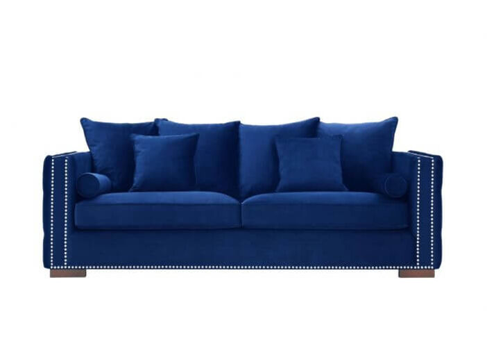 Celestina 3 Seater Fabric Sofa Royal Blue