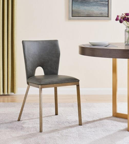 Raphael Dining Chair Vintage Grey Faux, 20 Inch Wide Dining Chairs