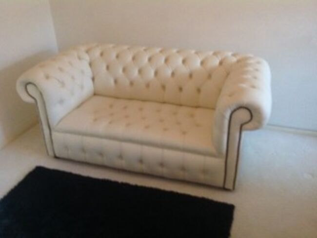 Cream Button Chesterfield Sofa Customer Picture by Designer Sofas 4U