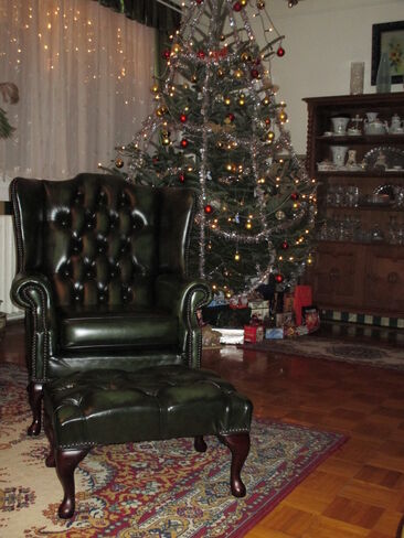Chesterfield Leather Green Ann Chair - Designer Sofas 4U Picture