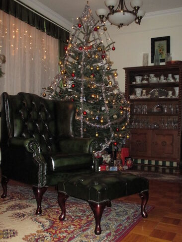 Leather Green Chesterfield Chair - Designer Sofas 4U 