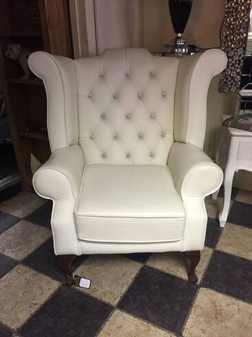 Chesterfield Queen Ann Piped Wing Chair - Designer Sofas 4U Customer Picture