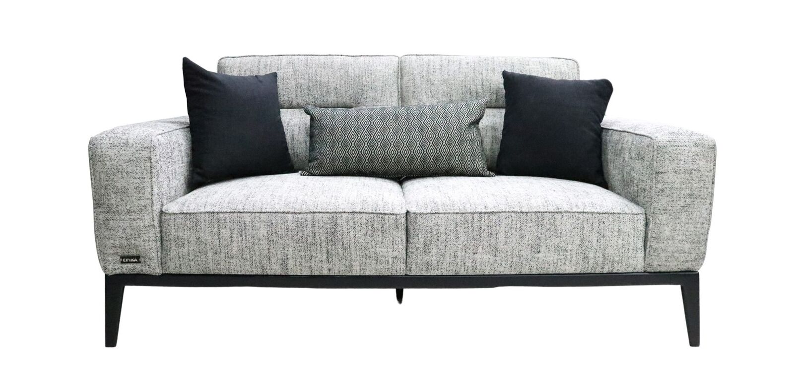 Product photograph of Modern Ritmos 3 Seater Black White Fabric Designer Sofa Settee from Designer Sofas 4U