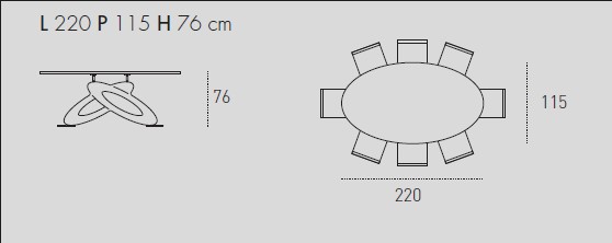Eclipse Non Extendable Dining Table Dimensions