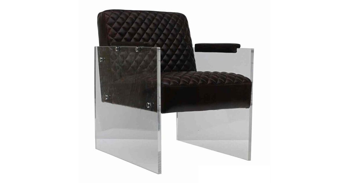 Acrylic Quilted Vintage Leather, White Leather Armchairs