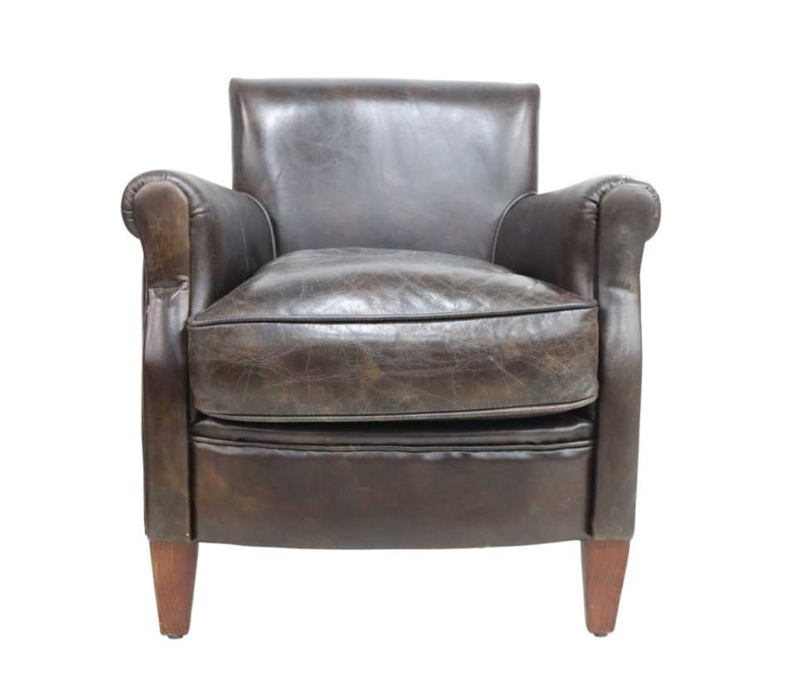 Product photograph of Alfie Vintage Tobacco Distressed Real Leather Chair from Designer Sofas 4U