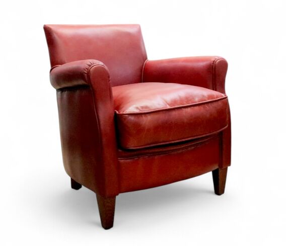 Alfie Vintage Rouge Red Distressed Leather Chair
