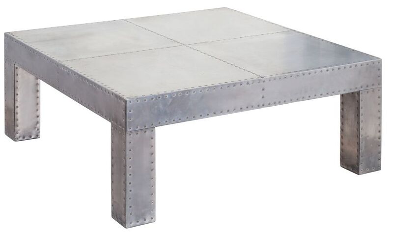 Product photograph of Aviator Aluminium Large Square Coffee Table from Designer Sofas 4U