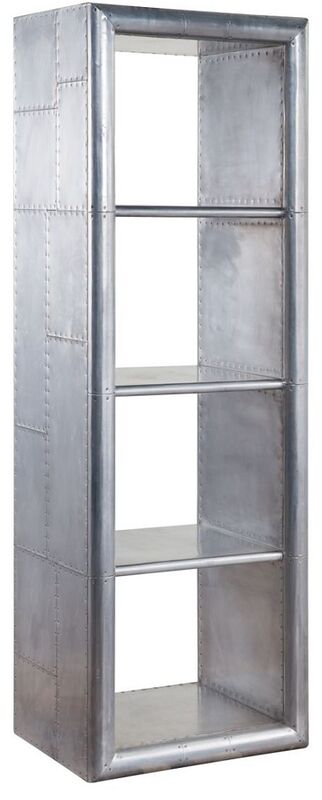 Product photograph of Aviator Aluminium Thin Bookcase from Designer Sofas 4U