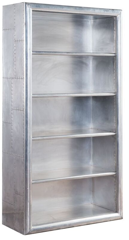 Product photograph of Aviator Aluminium Vintage Bookcase from Designer Sofas 4U