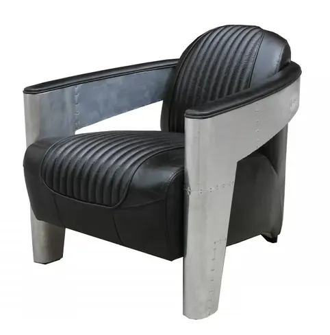 Aviator Aluminium Vintage Leather Armchair