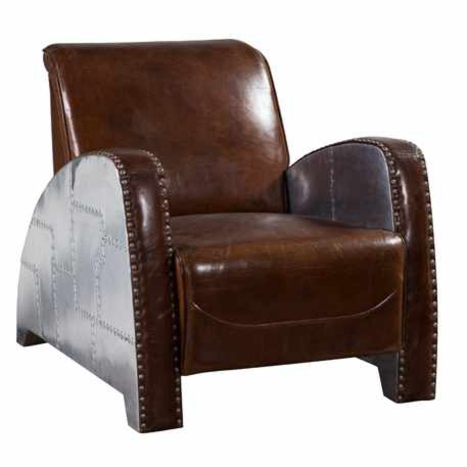 Product photograph of Aviator Horatio Vintage Distressed Leather Armchair from Designer Sofas 4U