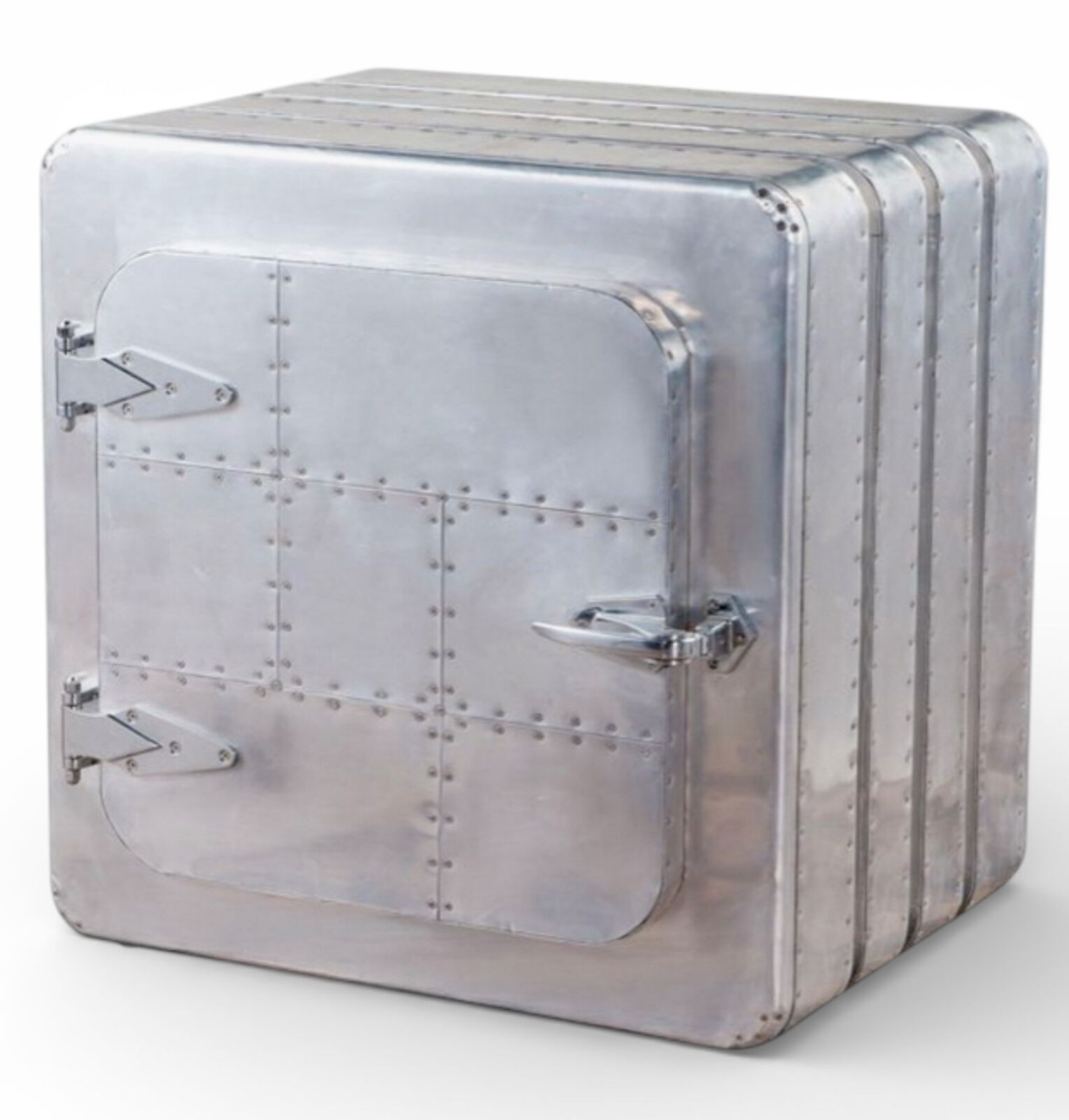 Aviator Industrial Aluminium Metal Storage Side Table