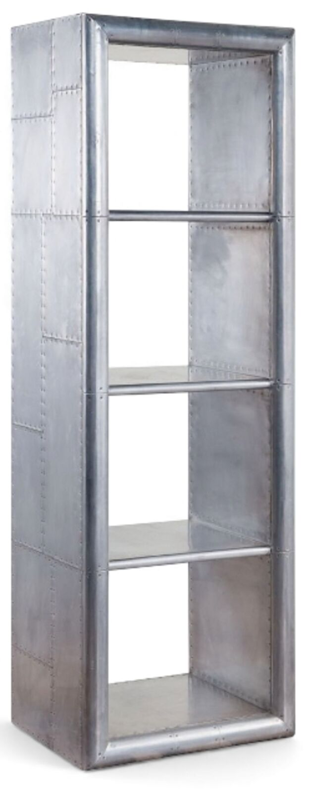 Aviator Sleek Industrial Metal Bookshelf 4 Shelves