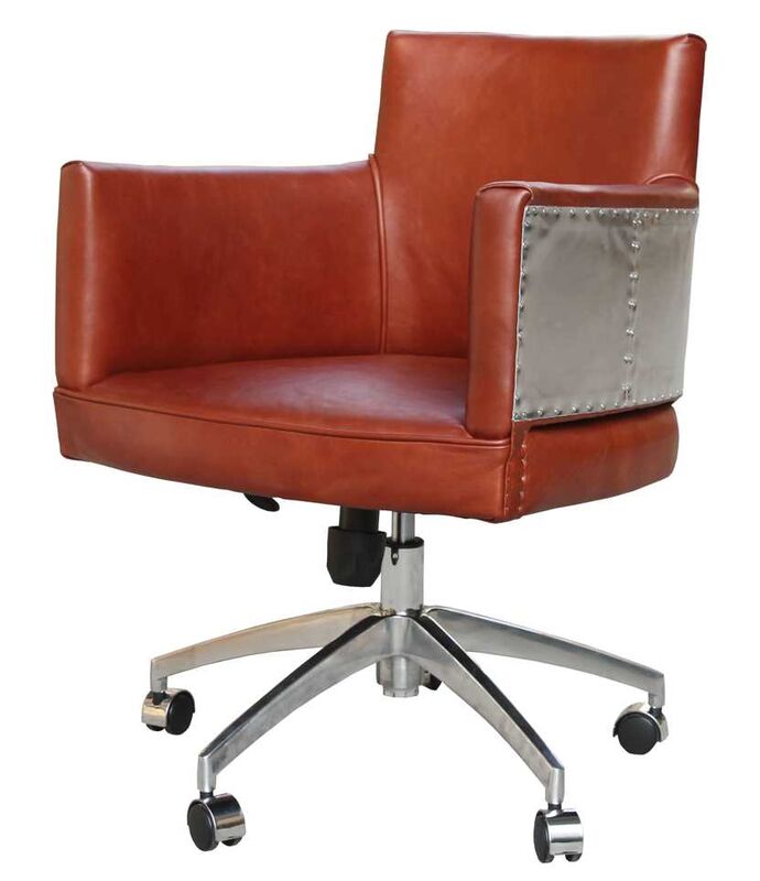 Product photograph of Aviator Swinderby Vintage Leather Office Chair from Designer Sofas 4U