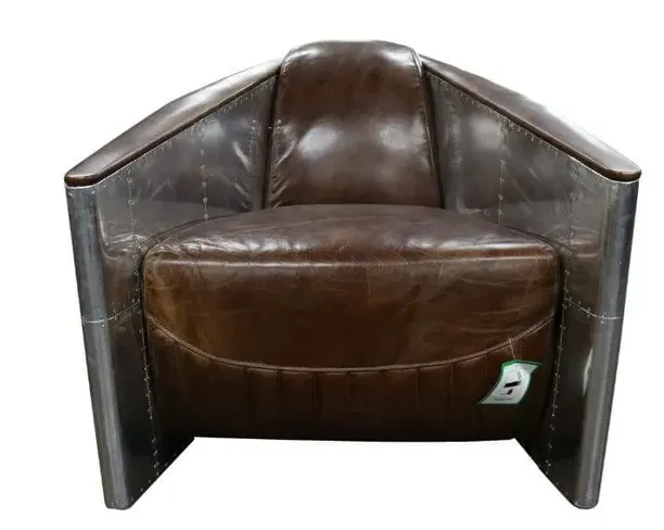 Aviator Tomcat Vintage Brown Distressed Leather Armchair