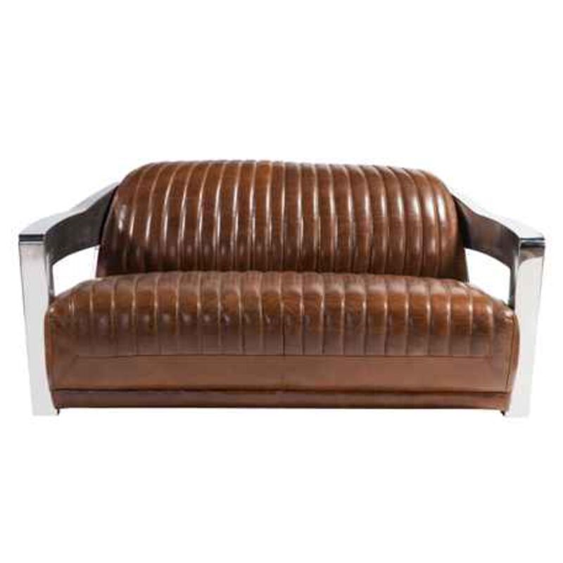 Product photograph of Aviator Vintage Retro 3 Seater Distressed Leather Sofa from Designer Sofas 4U