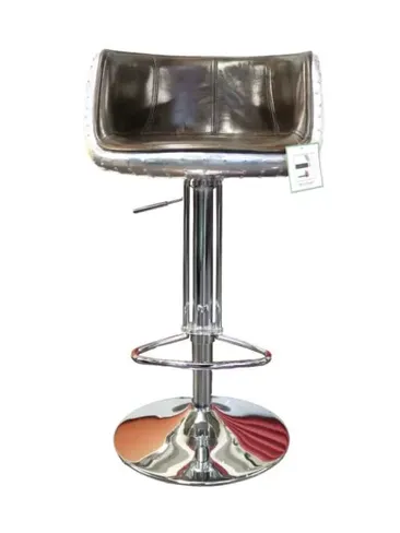EX DISPLAY Aviator Vintage Tobacco Distressed Real Leather Barstool