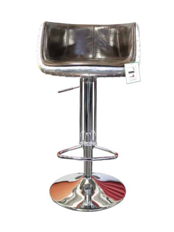 Product photograph of Aviator Vintage Tobacco Distressed Real Leather Barstool from Designer Sofas 4U