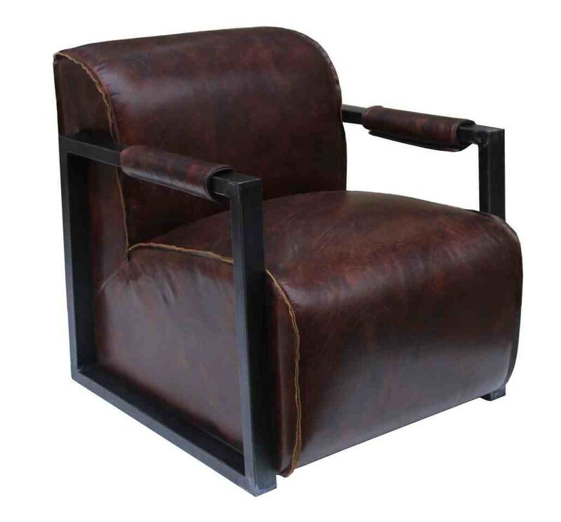 Product photograph of Bailey Vintage Leather Armchair from Designer Sofas 4U