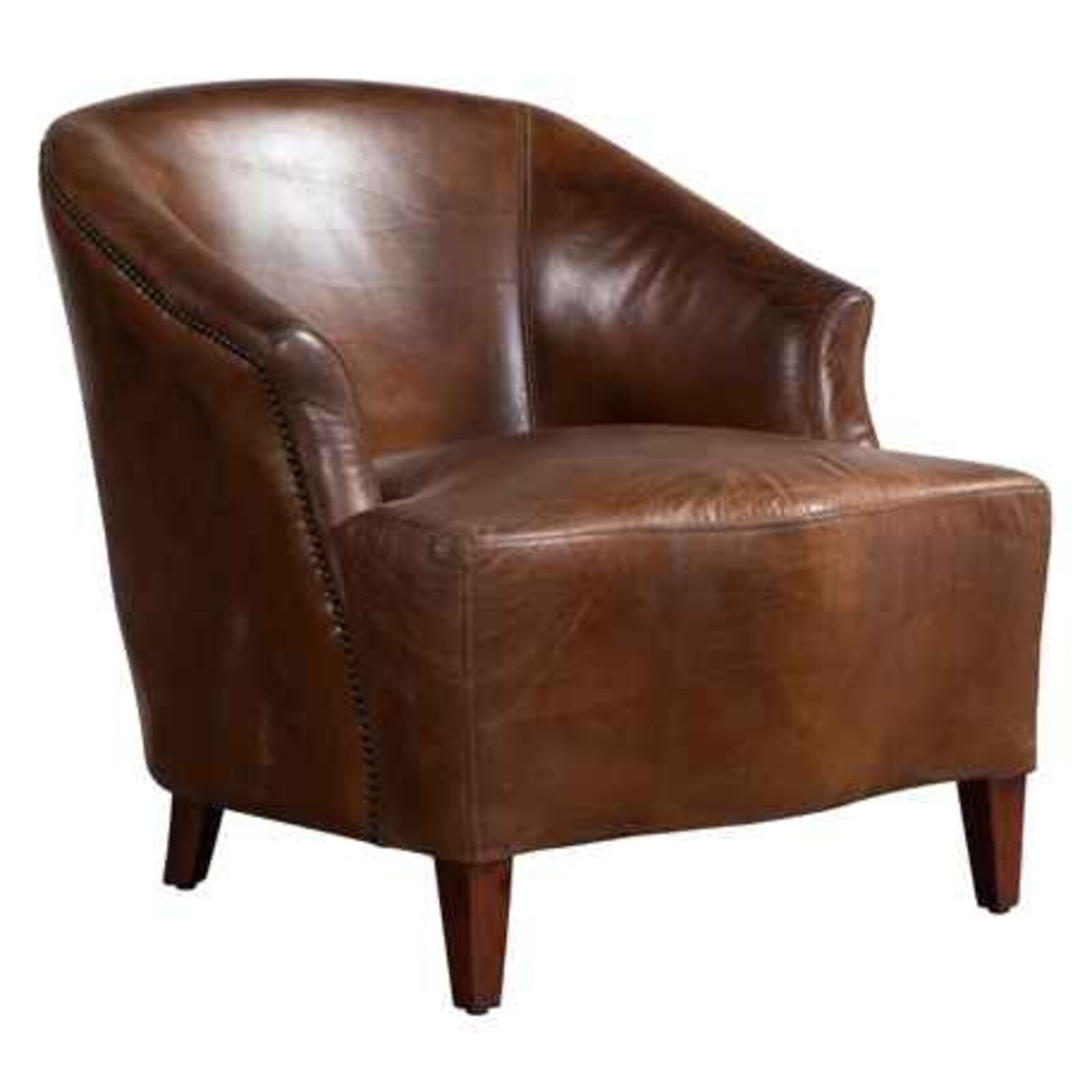 Product photograph of Bastille Vintage Distressed Leather Chair from Designer Sofas 4U