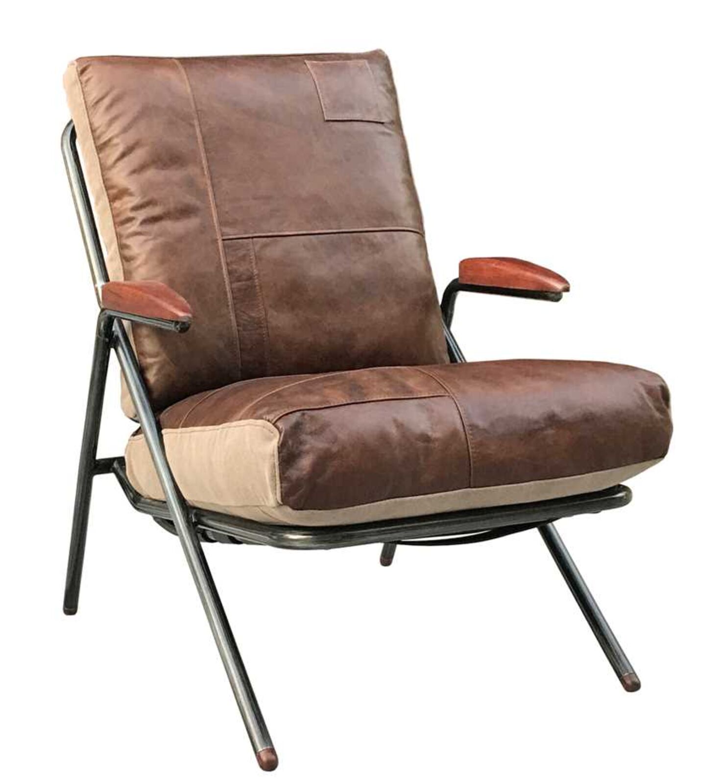 Product photograph of Belden Vintage Nappa Mexico Brown Real Leather Chair from Designer Sofas 4U