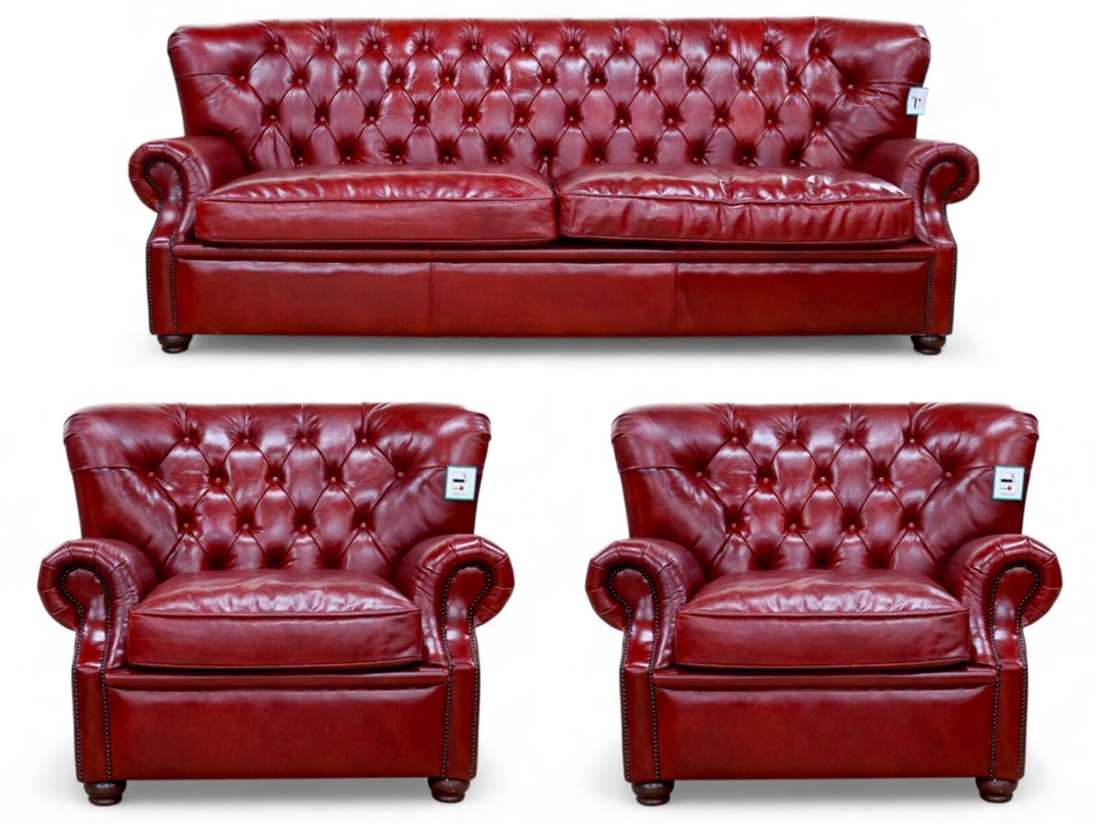 Beresford Chesterfield 3+1+1 Vintage Distressed Leather Sofa Suite