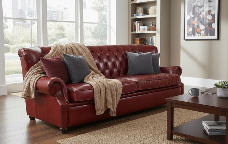 Beresford Chesterfield Vintage Distressed Leather 3 Seater Sofa - Luxurious & Timeless Design