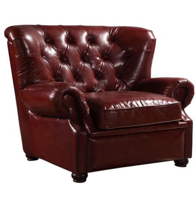 Product photograph of Beresford Chesterfield Vintage Distressed Leather Armchair from Designer Sofas 4U