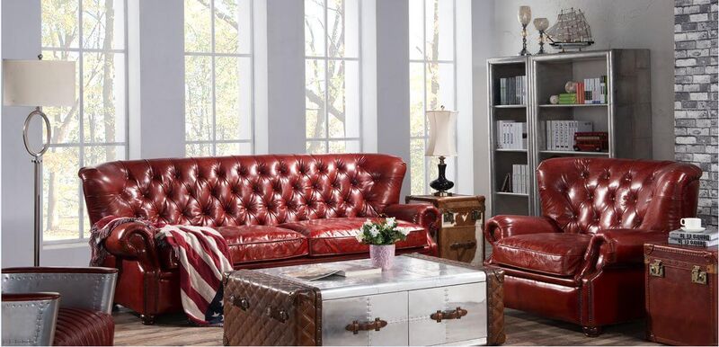 Product photograph of Beresford Chesterfield Vintage Distressed Leather Sofa Suite from Designer Sofas 4U