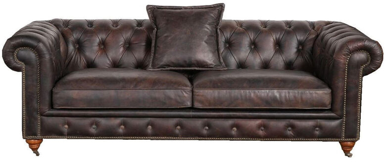Berlin Chesterfield Vintage Distressed Leather 2 Seater Sofa
