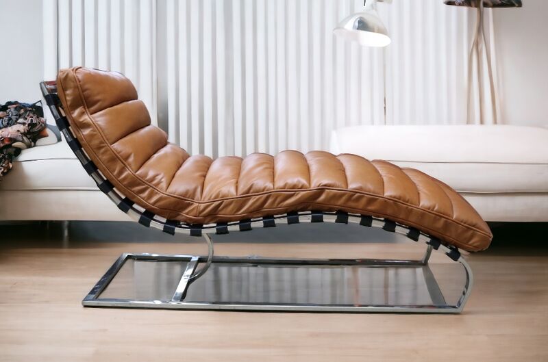 Product photograph of Bilbao Daybed Vintage Nappa Orange Brown Leather Chaise Lounge from Designer Sofas 4U