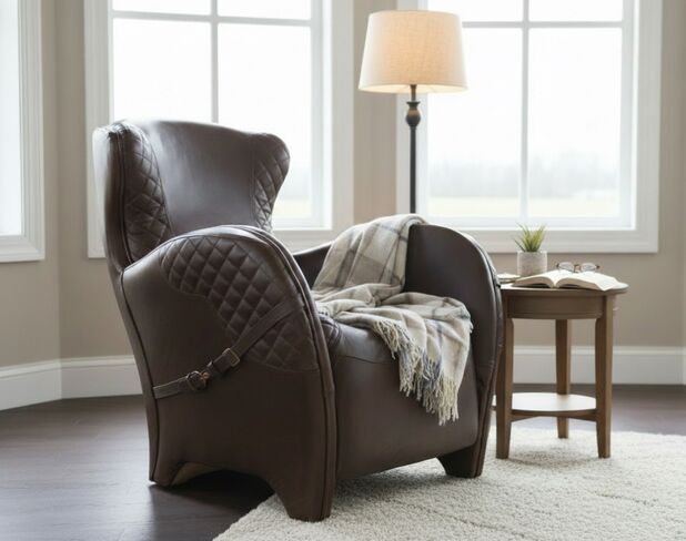 Bronco Saddle Vintage Brown Distressed Leather Armchair