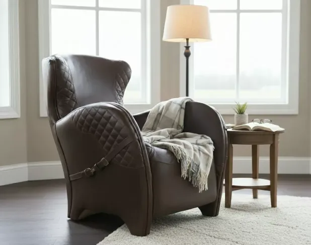 Bronco Saddle Vintage Brown Distressed Leather Armchair