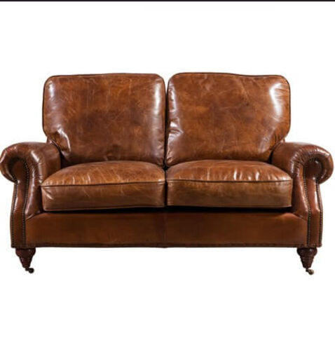 Brooklyn Vintage Distressed Leather 2 Seater Settee Sofa